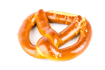 Pretzel isolated white background