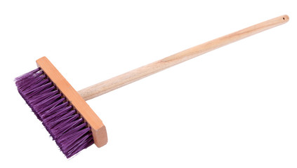 Colorful broom isolated on white