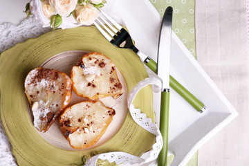 Baked pears with syrup