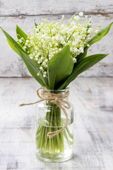 Bouquet of lily of the valley flowers