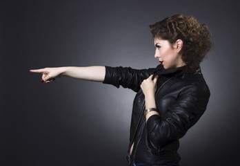 Portrait of beautiful sensual woman with elegant hairstyle.