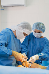 Surgeons in operating room