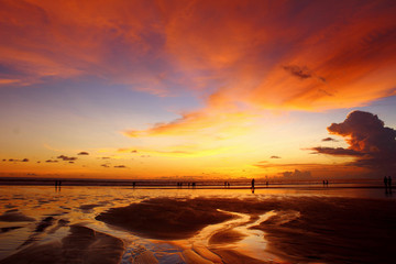 Sunset at double six beach, Bali