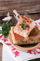 Pork lard with spices
