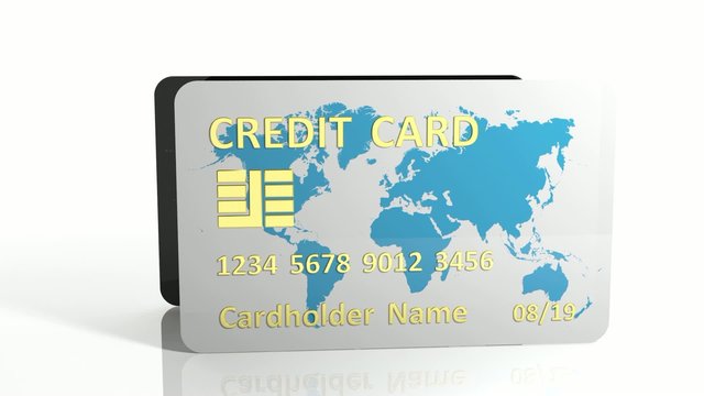 Two credit cards isolated on white