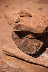 Small lizard on top of the Stone Cairn - Hunter Canyon Hiking Tr