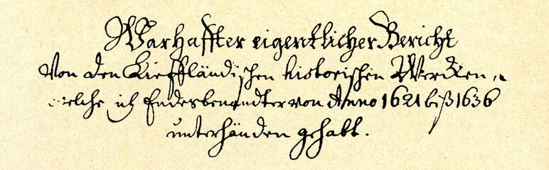 Autograph of Friedericus Menius, historian of Livonia