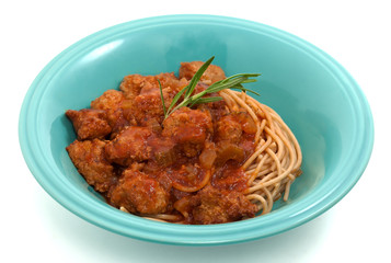 Spaghetti with meatballs