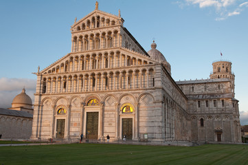Fototapeta na wymiar Details of Piazza Miracoli Pisa in Italy