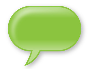 Hellgrüne, glänzende Sprechblase – Vektor/freigestellt
