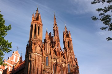 Fototapeta premium Catholic church of St. Anne in Vilnius, Lithuania