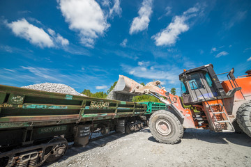 Fototapeta premium Truck with dolomite