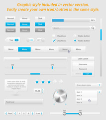 Set of vector web elements