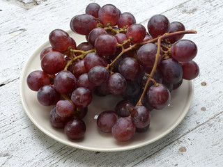 Fresh red grapes