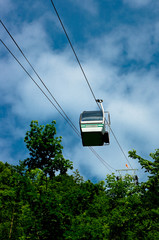 The cable car in the Moravian Karst.