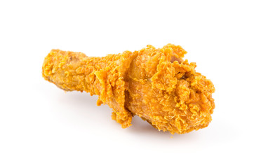 Fried chicken isolated white background