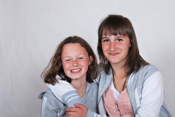 Sisters squabbling gently