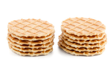 Pile of sweet waffles