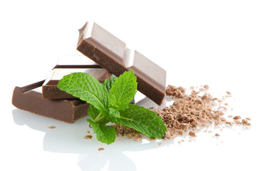 Closeup detail of chocolate parts