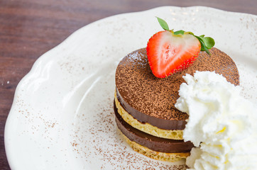 Chocolate pudding pancake