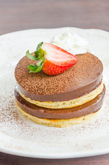 Chocolate pudding pancake