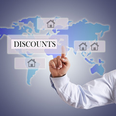 hand pointing Terms house button