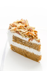 Coffee cake isolated on white background