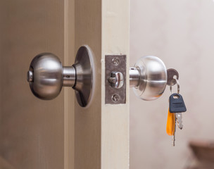 Door knob with keys