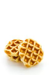 Waffle isolated on white background