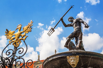 Famous Neptune fountain, symbol of Gdansk, Poland © Patryk Kosmider