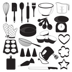 Baking Tool Icons Set