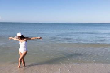 woman at the beach