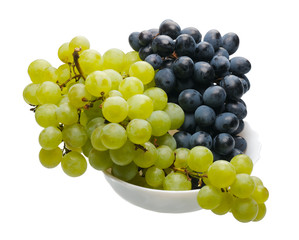 Black and green grapes