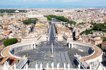 Rome. Famous Saint Peter's Square in Vatican 