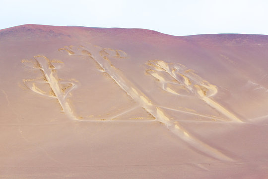 Candelabra, Peru, ancient mysterious drawing in the desert