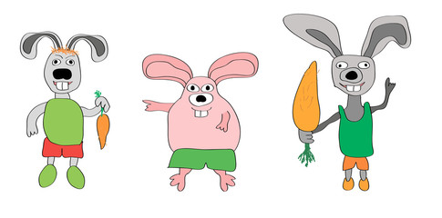 Смешные зайцы
