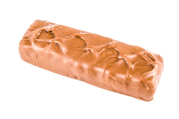Chocolate bar isolated white background