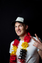 Junger Deutschland Fan Hochformat