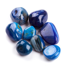 Semiprecious stones isolated on white background