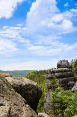 Famous Table Mountains National Park (Gory Stolowe) in Poland