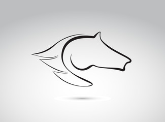 running horse head vector