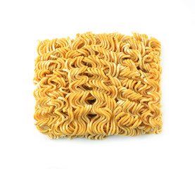 asian ramen instant noodles isolated on white background