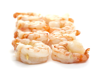 Shrimp shashlik isolated on white background