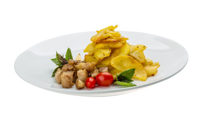 Fried pork with potato