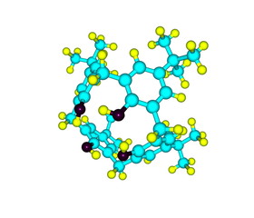 Calixarene molecule isolated on white