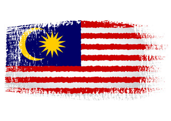 brushstroke flag Malaysia