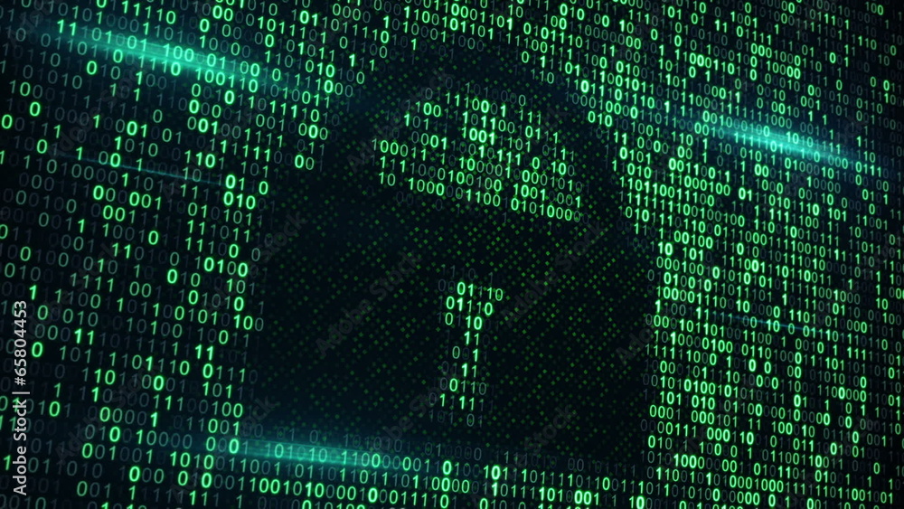 Poster cyberspace digital lock loopable background