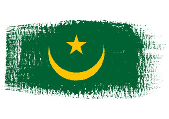 brushstroke flag Mauritania
