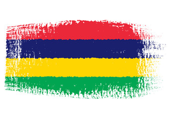 brushstroke flag Mauritius