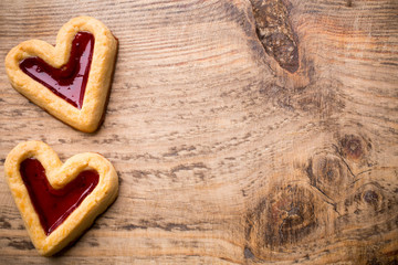 Heart cookies.